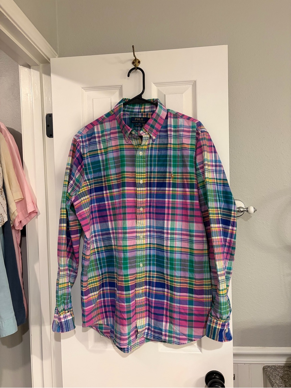 Ralph Lauren Classic Fit Plaid Button Down Shirt Men’s Large